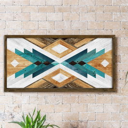 Wallity Cuadro decorativo enmarcado en MDF 120 x 60 cm Multicolor